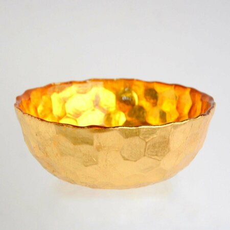 STANDALONE 6 in. Hive Serving Bowl, Amber & Gold ST2644117